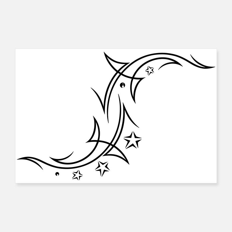Tribal with stars Poster 36" x 24" (90x60 cm)