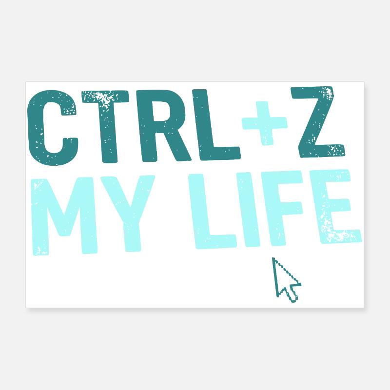 Developer Fun Hoodie, CTRL+Z My Life , Mug Poster 36" x 24" (90x60 cm)
