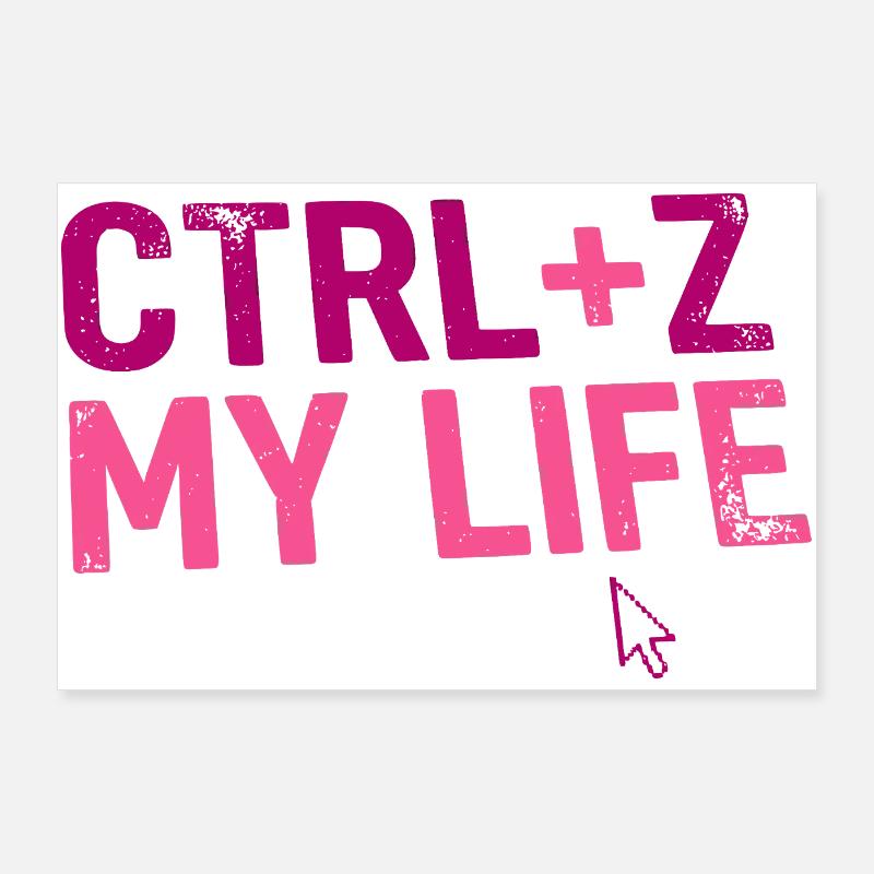 Developer Fun Tasche, CTRL + Z My Life Poster 90x60 cm