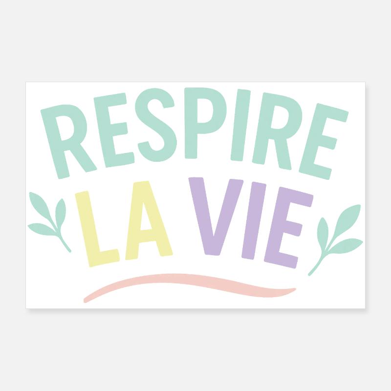 Atmen Sie Leben ein Poster 90x60 cm