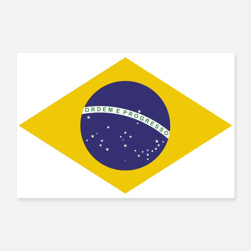 Drapeau de Brasilia Poster 90 x 60 cm