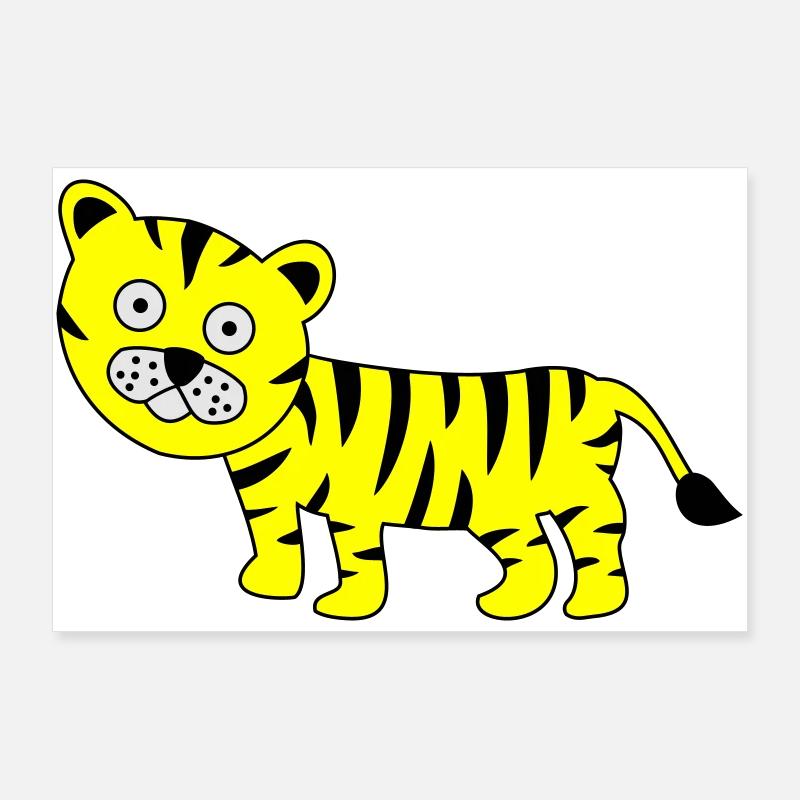 Tiger Funny Poster 36" x 24" (90x60 cm)