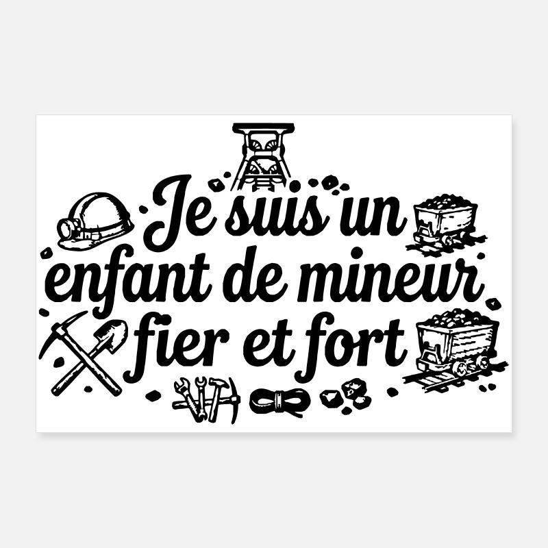 Enfant de mineur  Poster 90 x 60 cm