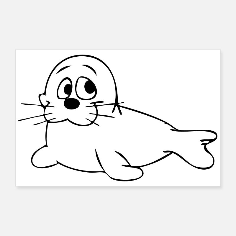 Seehund Poster 90x60 cm