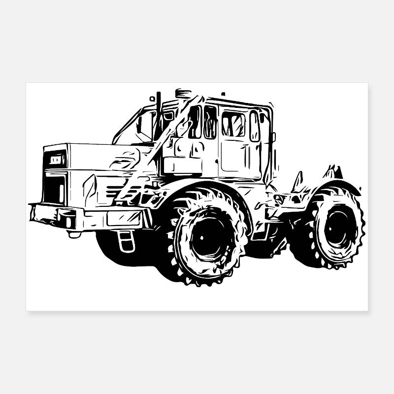 Machine électrique K700 Tracteur Poster 90 x 60 cm