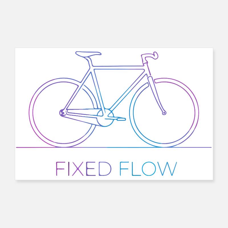 Vélo à flux fixe Poster 90 x 60 cm