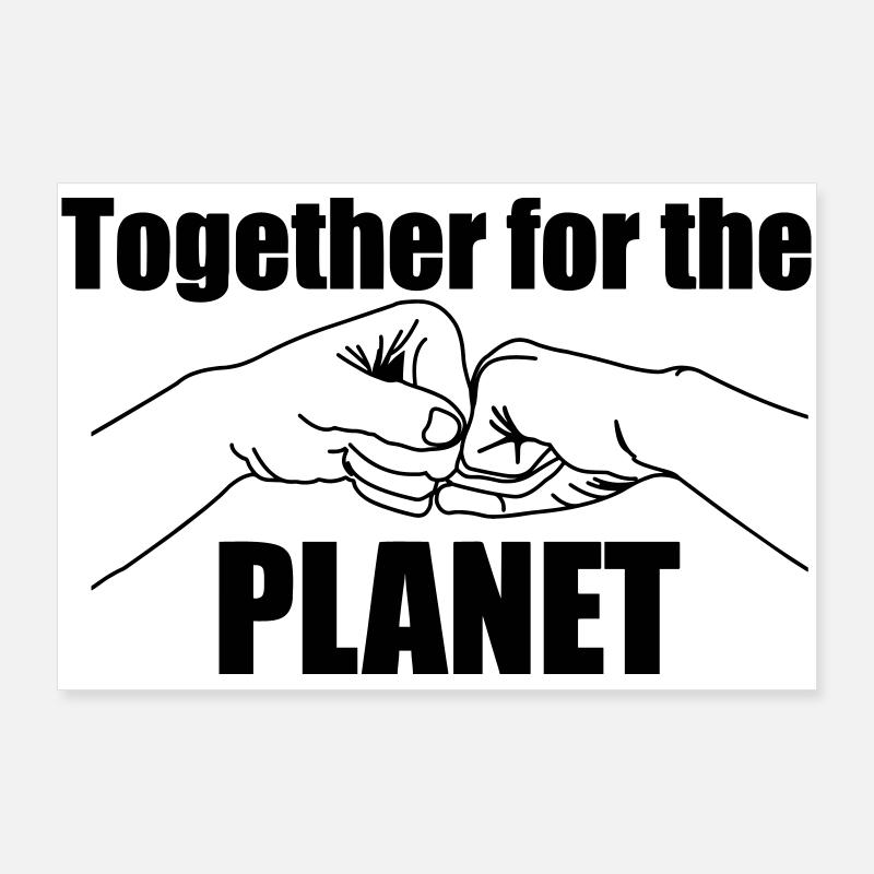 Ensemble pour notre terre Poster 90 x 60 cm