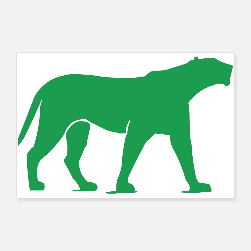 Silhouette de la Panthère Verte Poster 90 x 60 cm