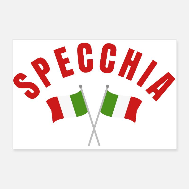Speccchia Italian Flags Emblem Poster 36" x 24" (90x60 cm)