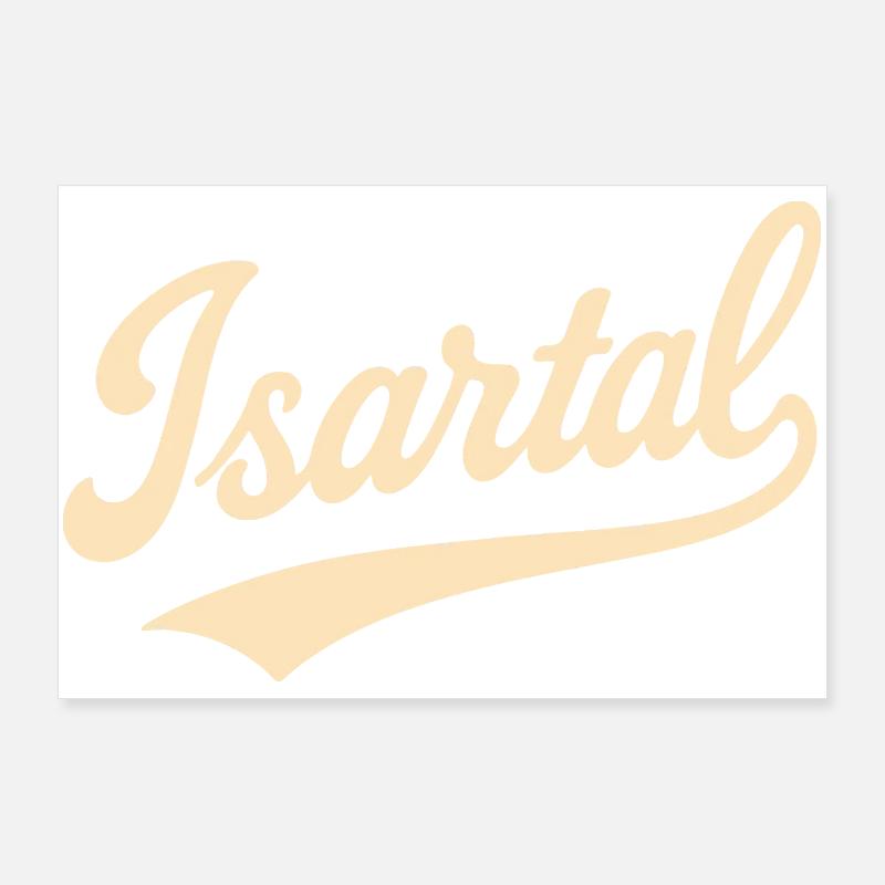 Lettrage de la vallée de l’Isar Poster 90 x 60 cm