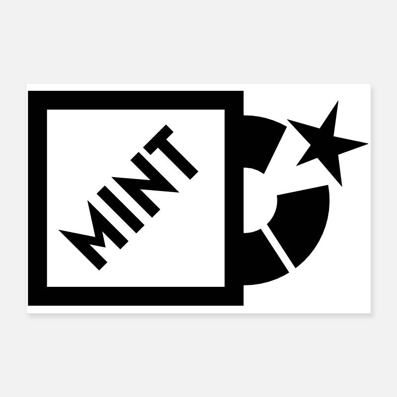 Mint - Poster 90x60 cm - Weiß