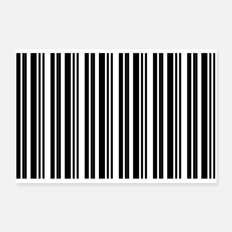 Barcode Strichcode Nerd IT Technik Design Poster 90x60 cm