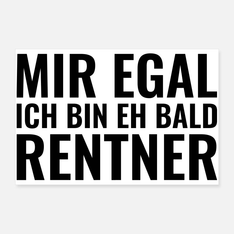 Rentner Poster 90x60 cm