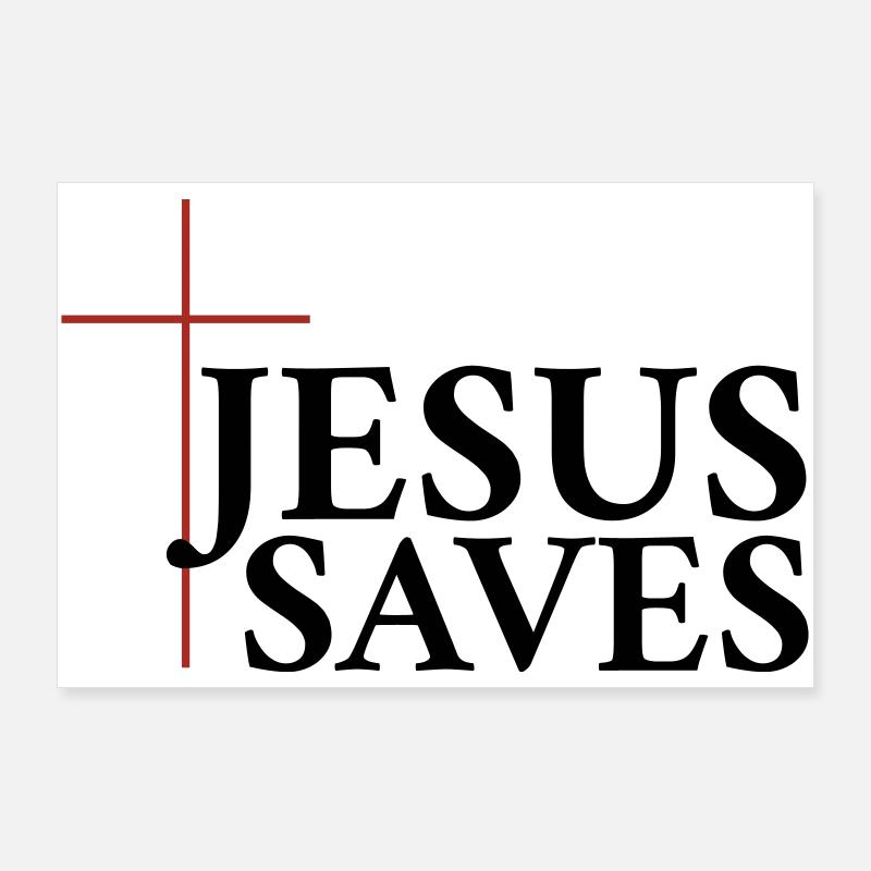 Jésus sauve Poster 90 x 60 cm