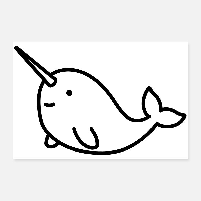 narwhal Poster 36" x 24" (90x60 cm)