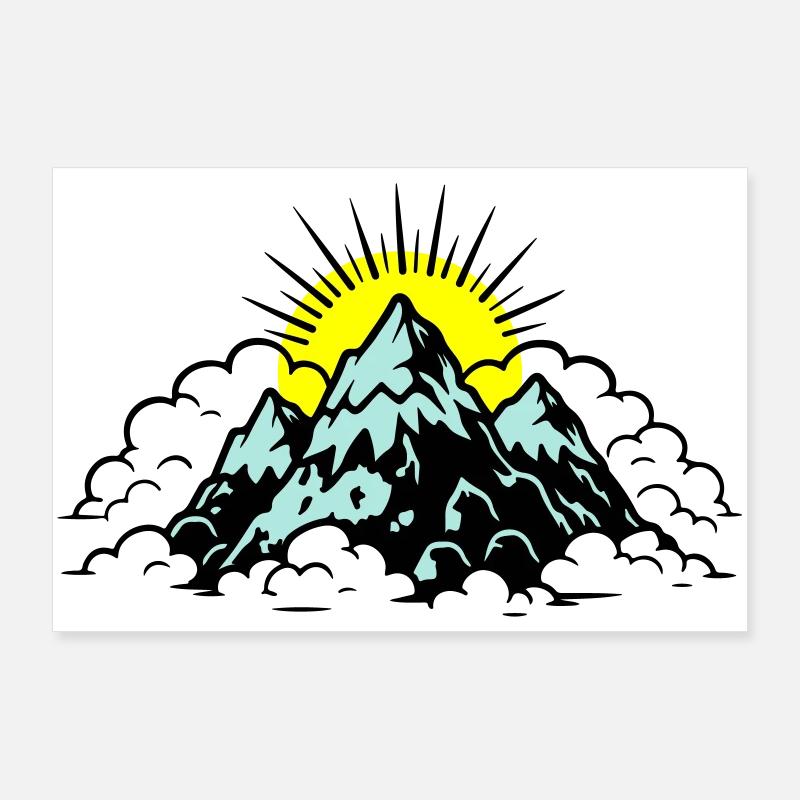 Mountains Alps Nature Poster 36" x 24" (90x60 cm)