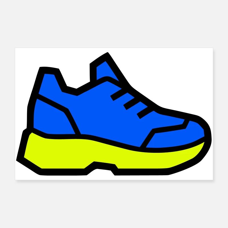 Moderner Laufschuh Sneaker Poster 90x60 cm