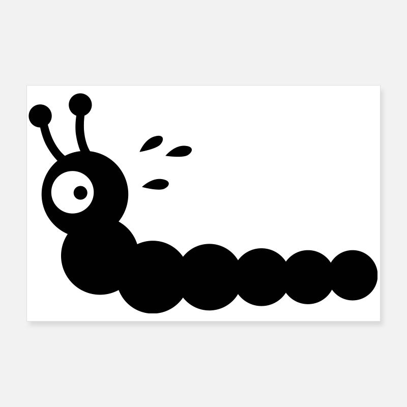 Angstschwitzender Wurm Poster 90x60 cm