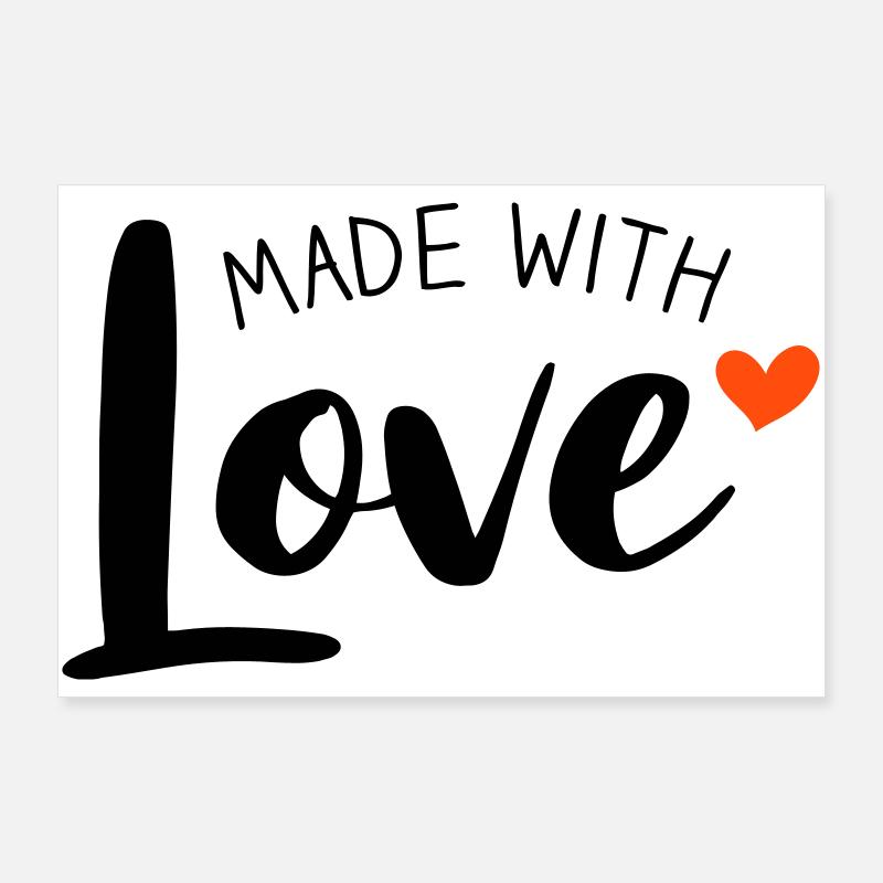 Made With Love bicolore Poster 90 x 60 cm