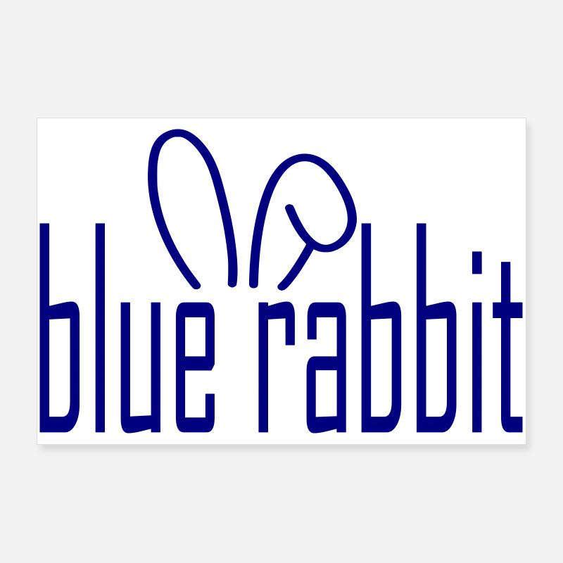 blue_rabbit Poster 90 x 60 cm