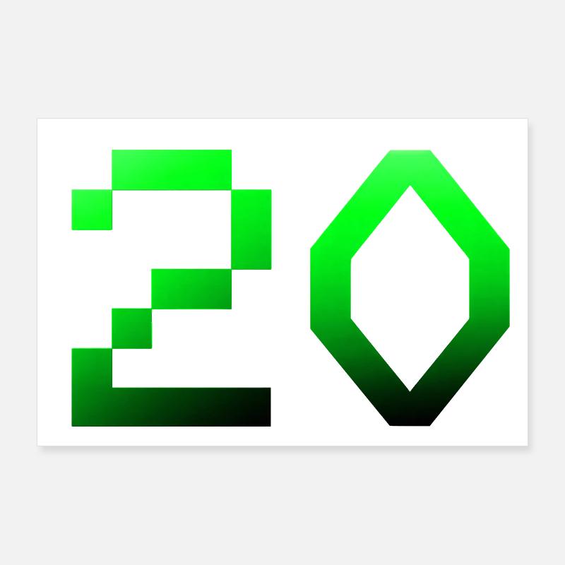 20 pixels Poster 90 x 60 cm