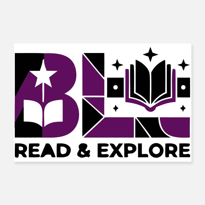 Read Explore Buch Typografie Poster 90x60 cm