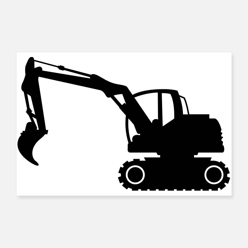 pelleteuse Poster 90 x 60 cm