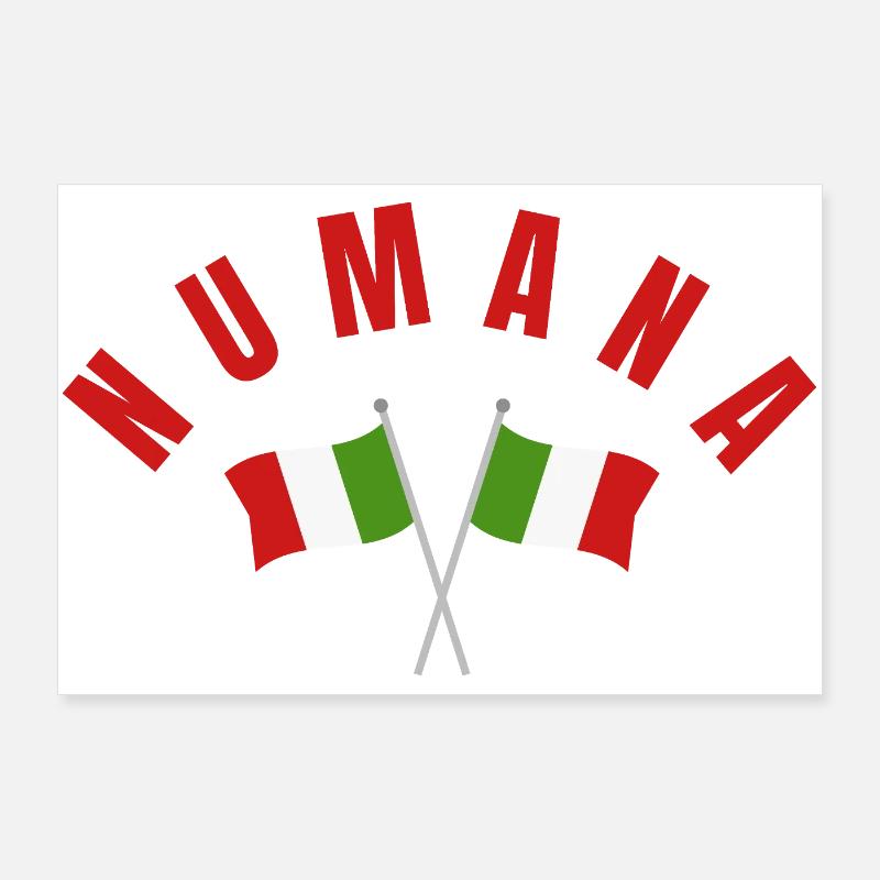 Numana a traversé les drapeaux italiens Poster 90 x 60 cm
