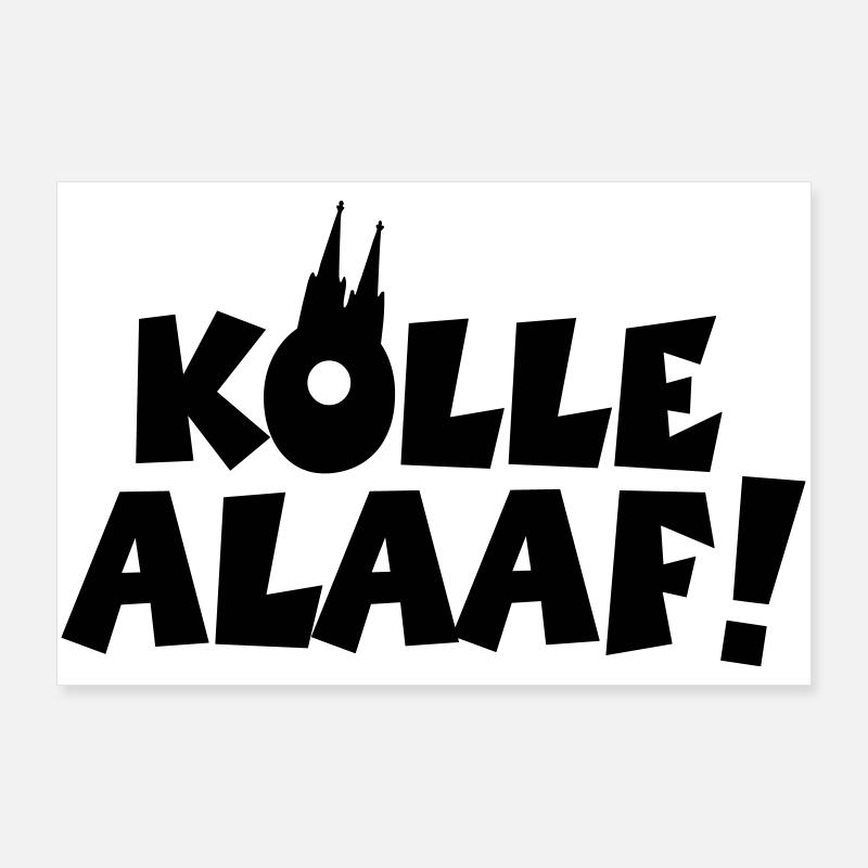 Kölle Alaaf! Kölner Karneval mit Kölner Dom Poster 90x60 cm