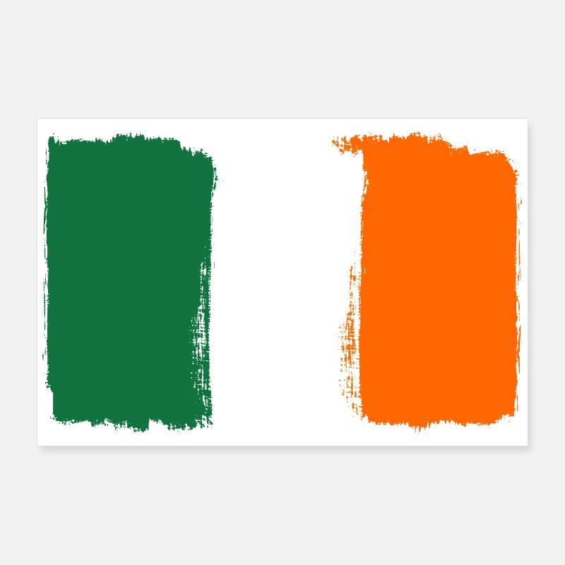 Drapeau de l’Irlande utilisé look Poster 90 x 60 cm