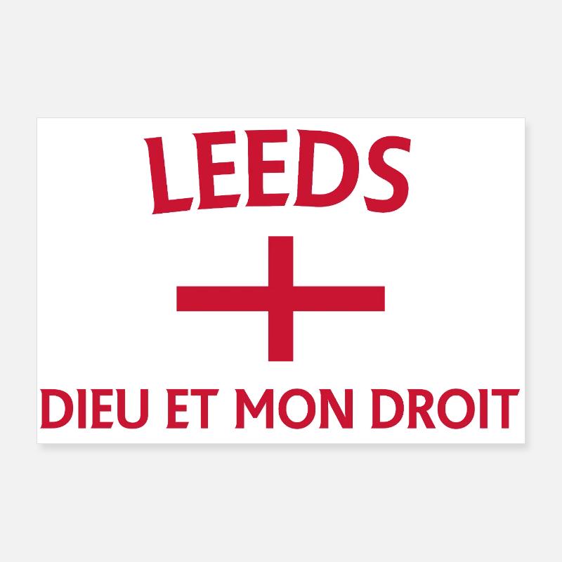 Conception du drapeau croisé de Leeds Poster 90 x 60 cm