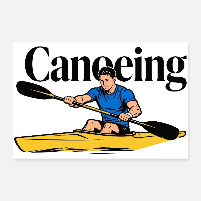 canoeing canoeing Poster 36" x 24" (90x60 cm)