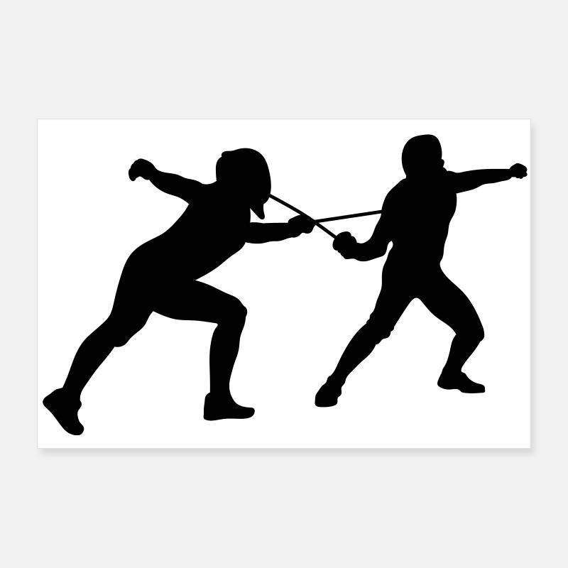 fechten Poster 36" x 24" (90x60 cm)