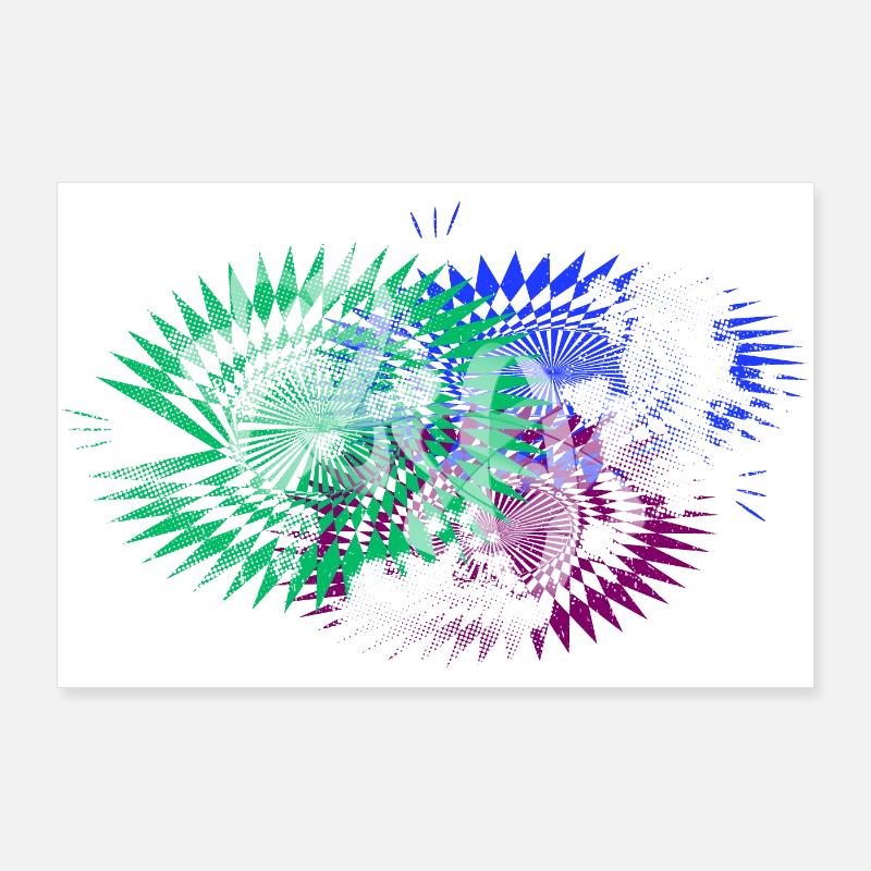 chaos kunst Modemuster Poster 90x60 cm