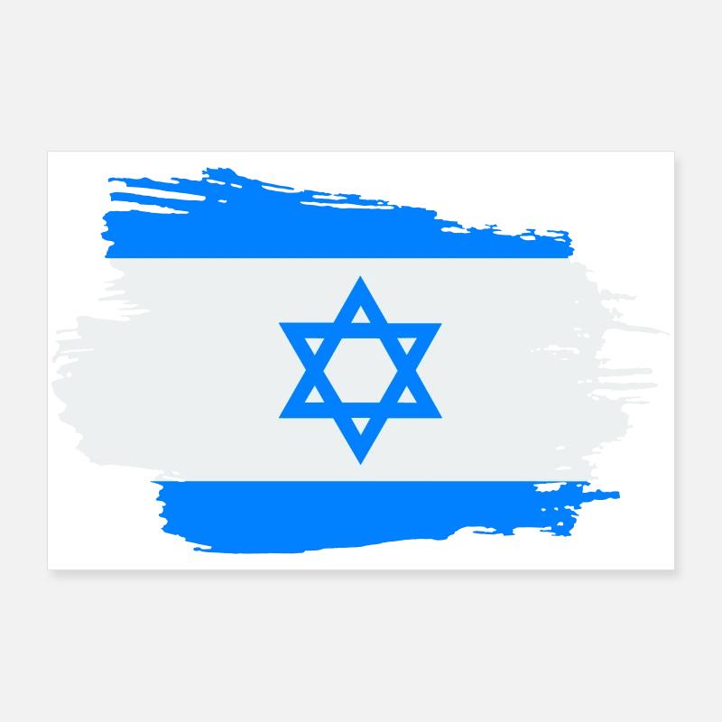 Drapeau d’Israël Drapeau d’Israël Jérusalem Étoile de David Poster 90 x 60 cm