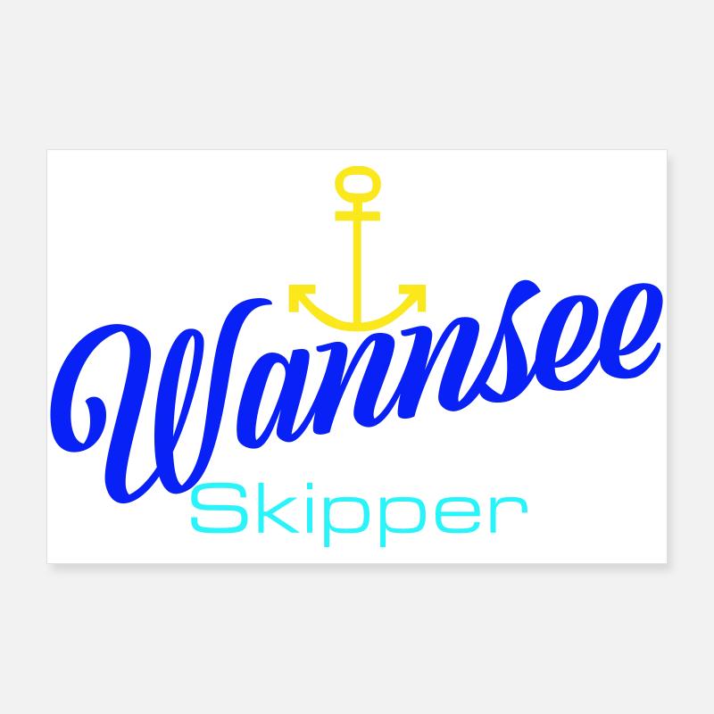 Berlin: Wannsee Skipper with Anchor Poster 36" x 24" (90x60 cm)