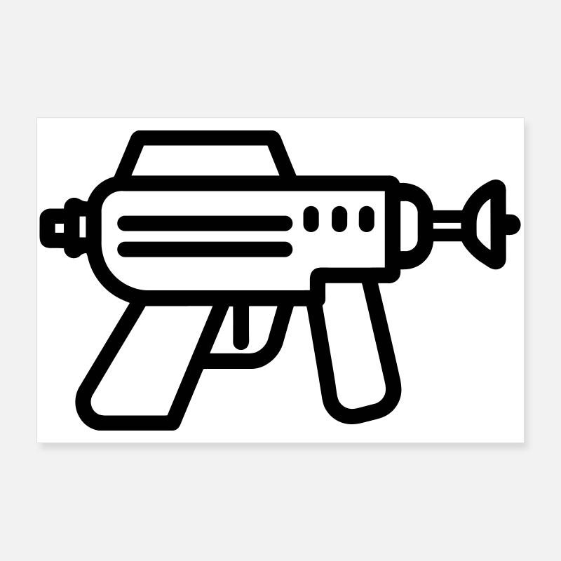 pistolet à eau Poster 90 x 60 cm
