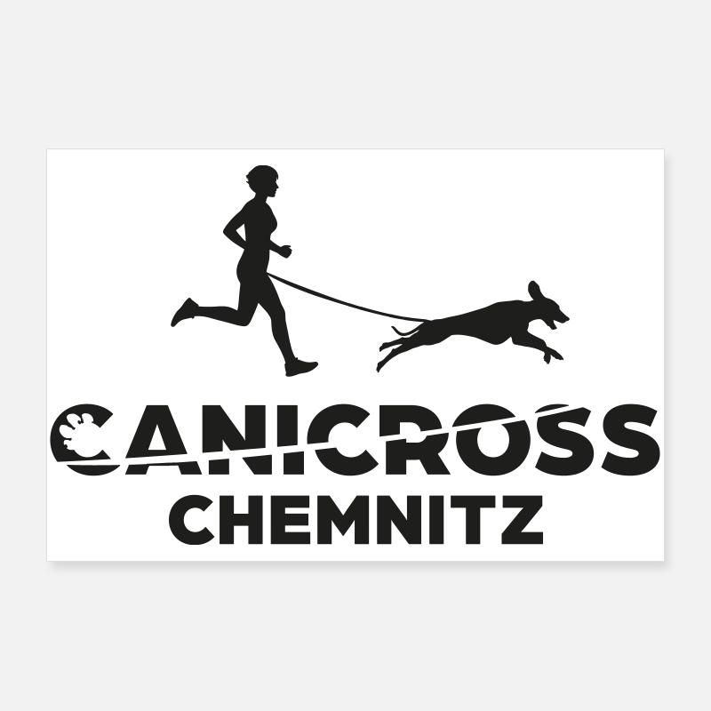 Logo-Canicrosschemnitz - Poster 90 x 60 cm - blanc