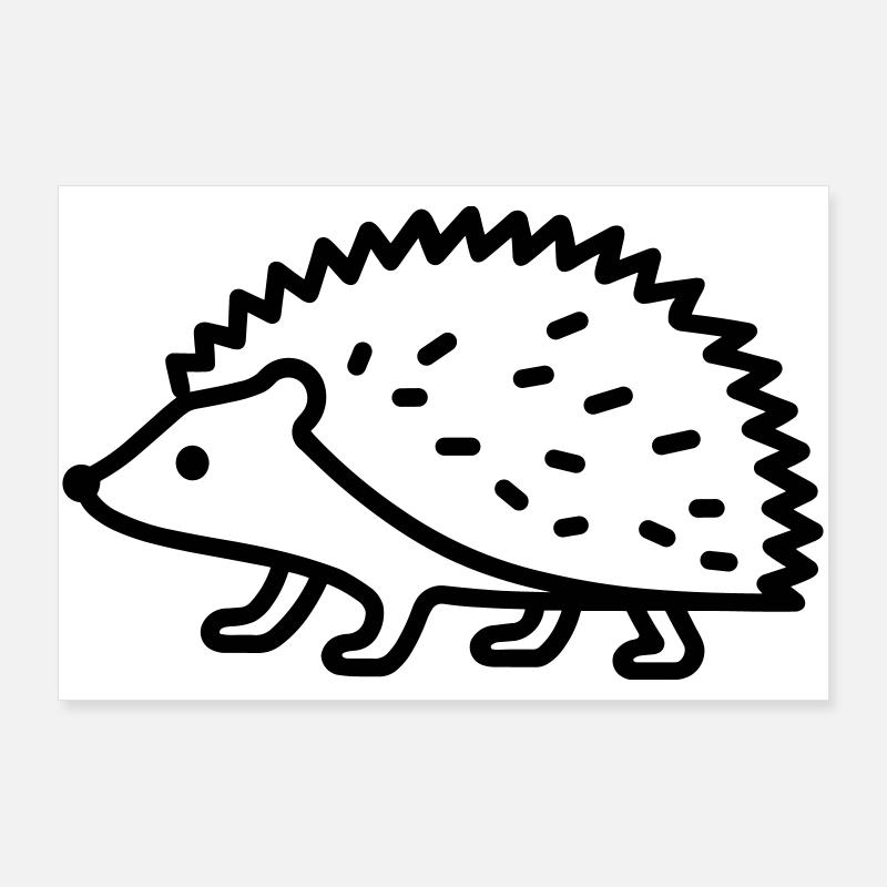 hedgehog Poster 36" x 24" (90x60 cm)