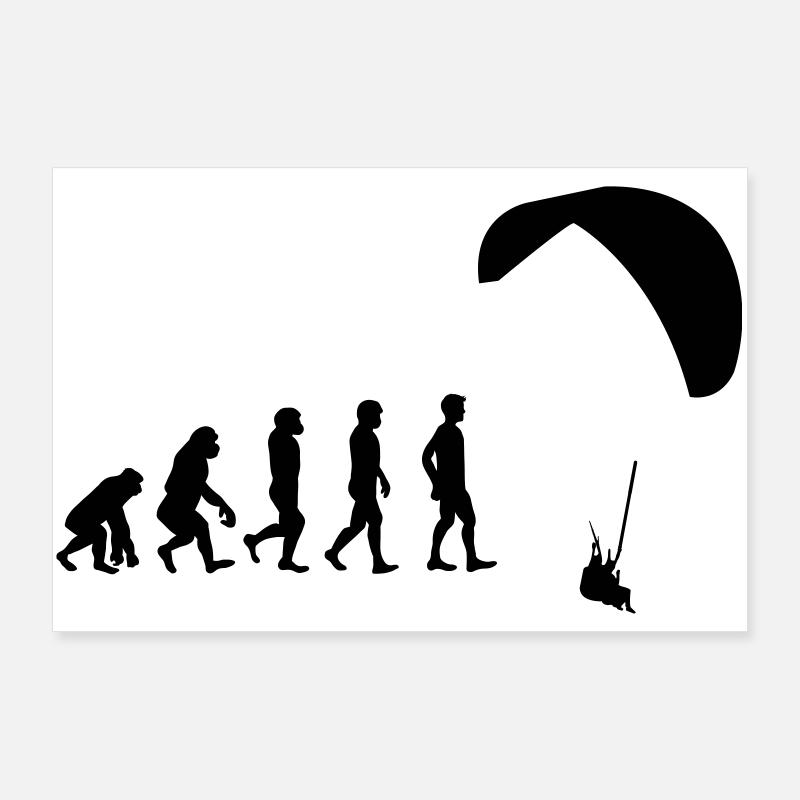 Evolution glider - Poster 36" x 24" (90x60 cm) - white