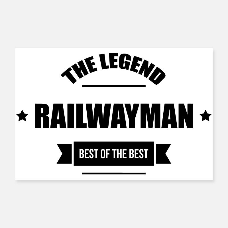 Railway Railwayman Cheminot Train Eisenbahn Poster 36" x 24" (90x60 cm)