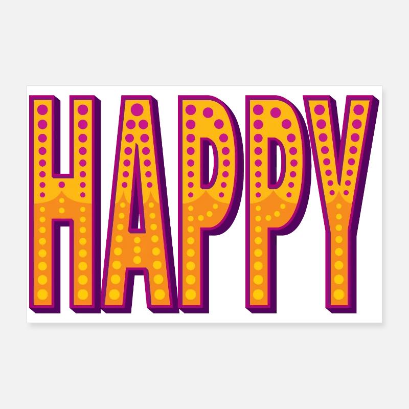 Happy Circus Style Poster 36" x 24" (90x60 cm)