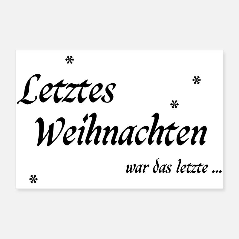 Letztes Weihnachten Poster 90x60 cm