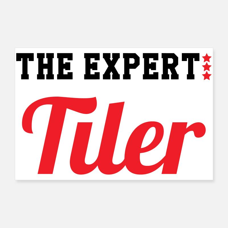 Expert tiler – pro tile laying precision Poster 36" x 24" (90x60 cm)