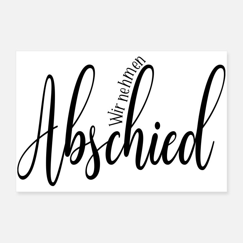 Trauer Abschied Poster 90x60 cm