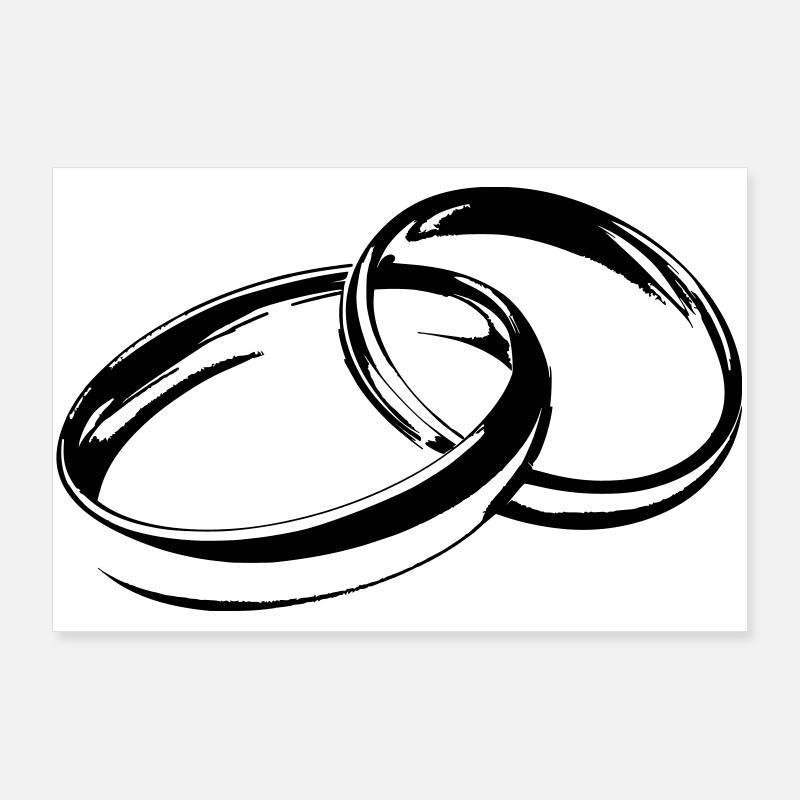 Alliances Bagues de mariage Bagues de mariage Poster 90 x 60 cm