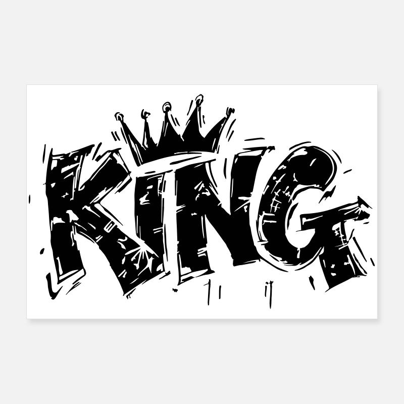 King Graffiti Lettering Poster 36" x 24" (90x60 cm)