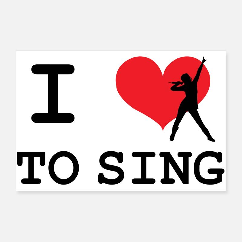 J'aime Chanter Poster 90 x 60 cm