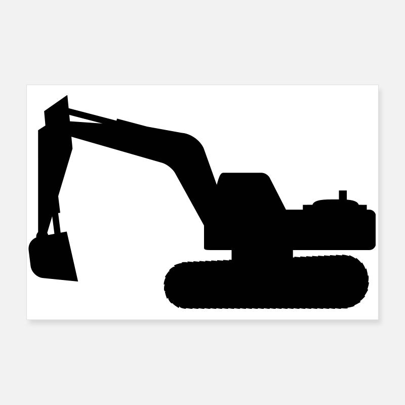 bagger sand arbeit beruf Poster 90x60 cm