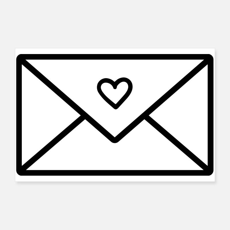 lettre d’amour Poster 90 x 60 cm